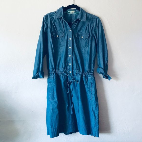 Boden Dresses & Skirts - BODEN BUTTON-UP DENIM DRESS